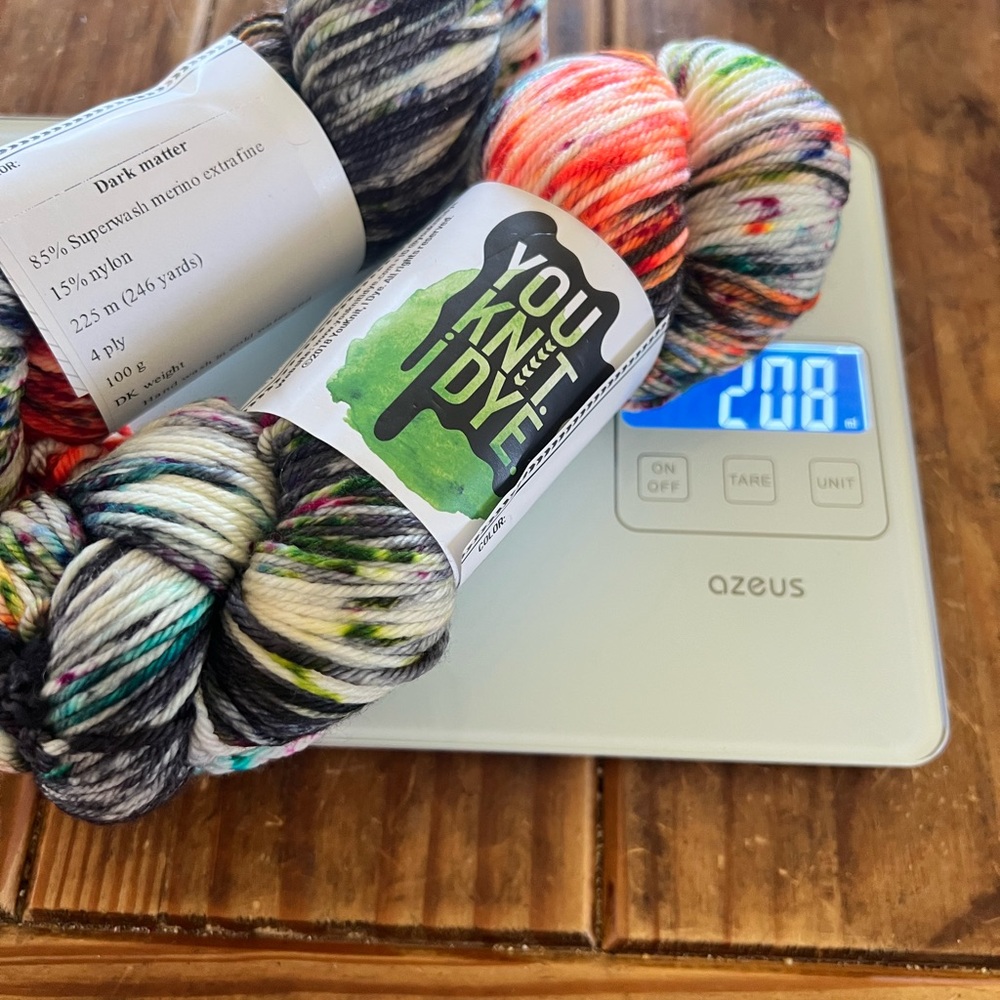 “Dark Matter” DK Yarn by You Knit I Dye
